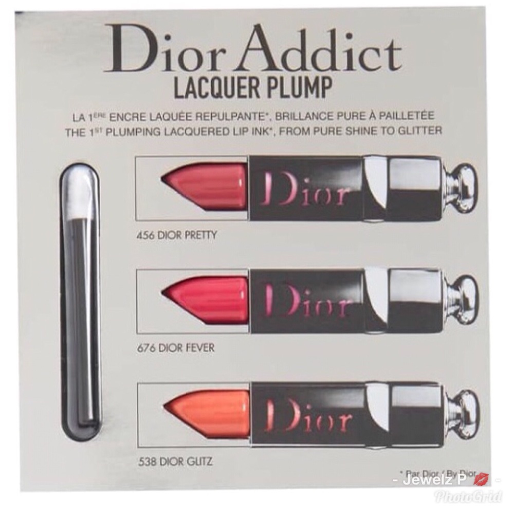 Dior Addict Lacquer Plump Lip Sample Card 💄 Luxury Mini Shades